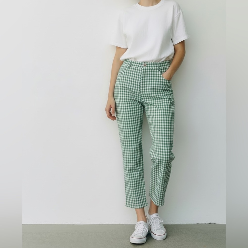 Tommy Hilfiger Y2K 2003 Cropped Gingham Plaid Pants Size 8
